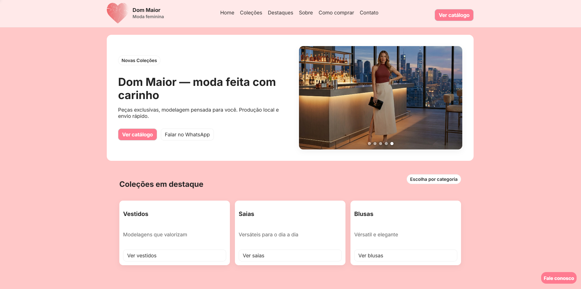 Home do site Dom Maior